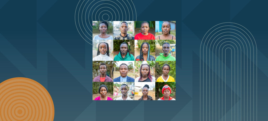 Grid of 16 portrait photos showing diverse community members of different ages and backgrounds